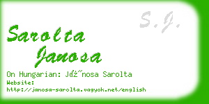 sarolta janosa business card